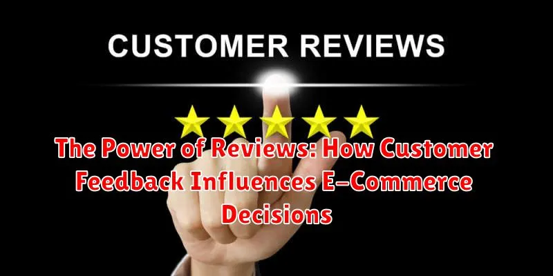 The Power of Reviews: How Customer Feedback Influences E-Commerce Decisions